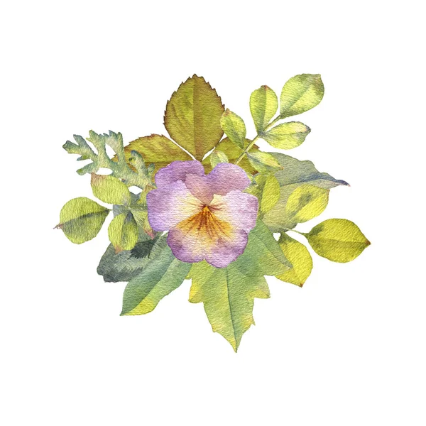 Acuarela dibujo flores —  Fotos de Stock