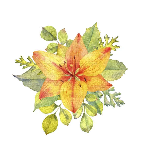 Watercolor drawing flowers — Stock Photo, Image