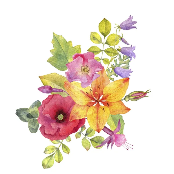 watercolor drawing flowers