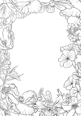 vektör çizim çiçek ile arka plan