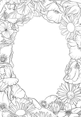 vektör çizim çiçek ile arka plan