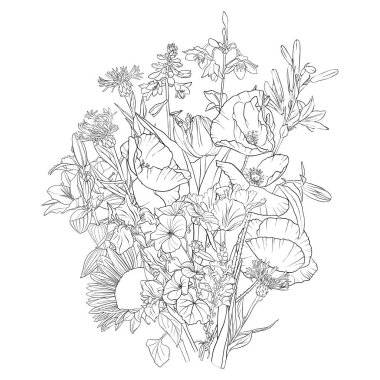 vektör çizim çiçek ile arka plan