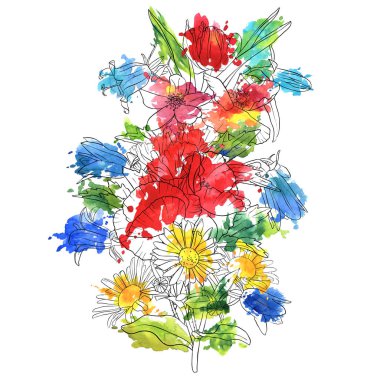 vektör çizimi çiçekleri