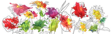 vektör çizimi çiçekleri