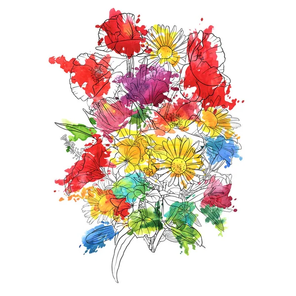 ベクトル図の花 — ストックベクタ