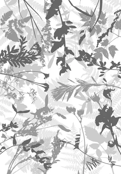 Темпельте з листям і рослинами силуети — стоковий вектор