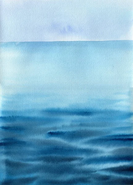Akvarel moře pozadí — Stock fotografie