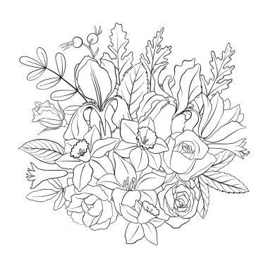 Vector floral kompozisyon