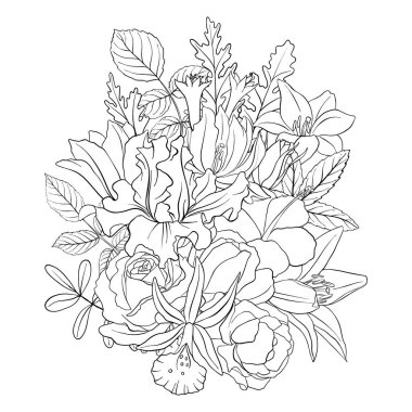 Vector floral kompozisyon