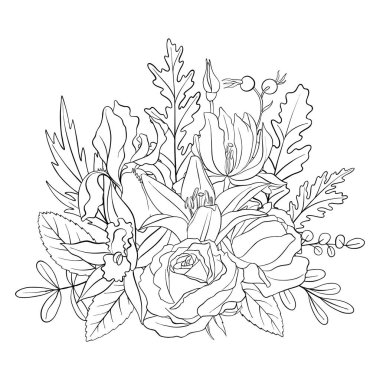 Vector floral kompozisyon