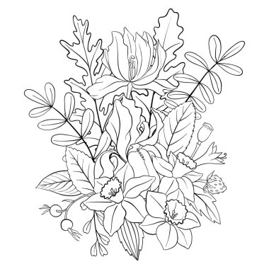 Vector floral kompozisyon