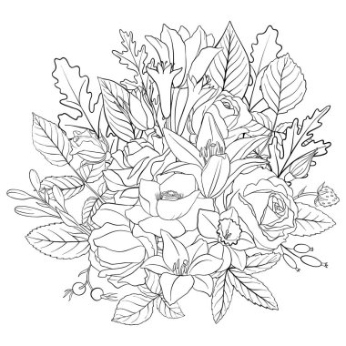 Vector floral kompozisyon