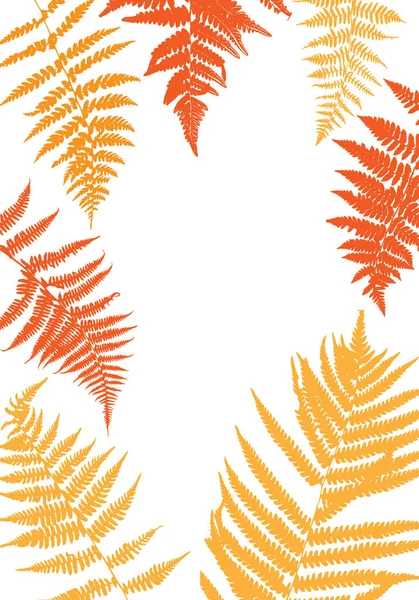 Фон с листьями папоротника — стоковый вектор