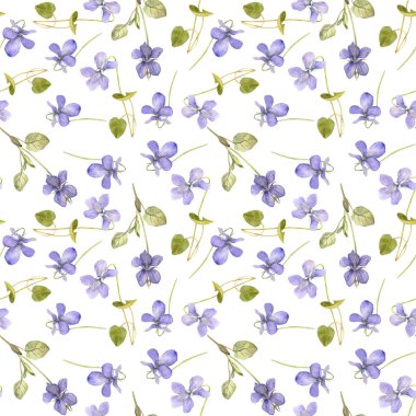viola çiçekleri ile Seamless modeli