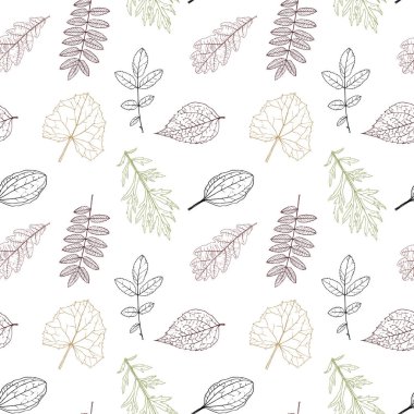 Yapraklı kusursuz vektör deseni
