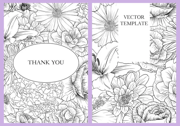 Винтажный векторный цветочный состав — стоковый вектор