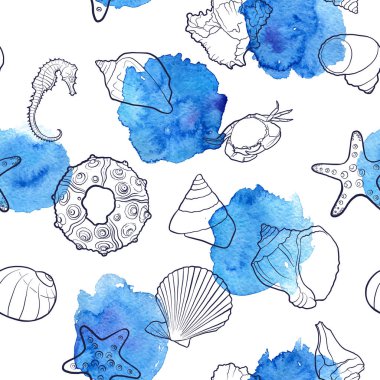 vektör kabukları ile seamless modeli