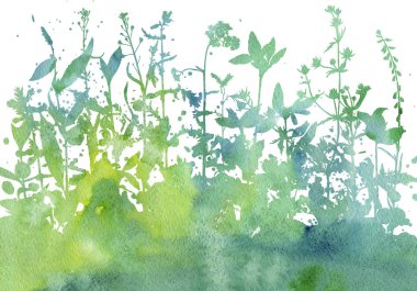 Arka plan bitki ve çiçek çizim ile