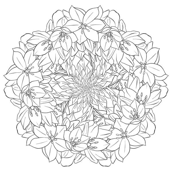 Vector dibujo flor de lirio — Vector de stock