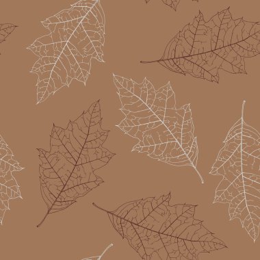 Yapraklı kusursuz vektör deseni