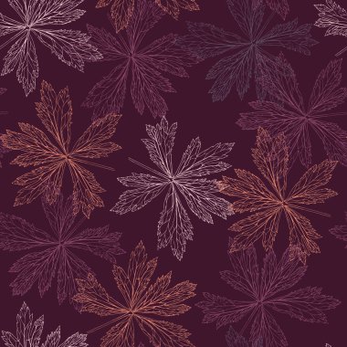 Yapraklı kusursuz vektör deseni