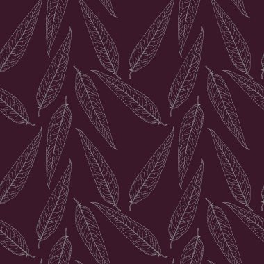 Yapraklı kusursuz vektör deseni