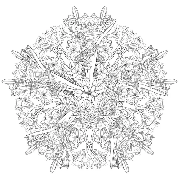 Vector dibujo flor de lirio — Vector de stock