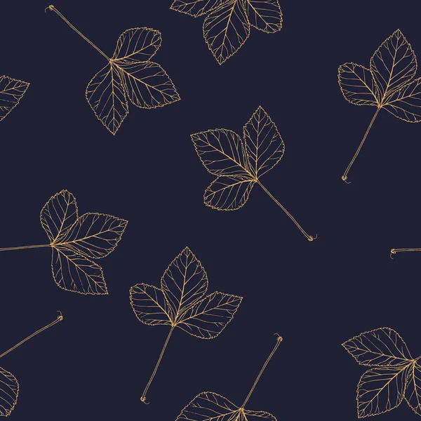 葉とシームレスなベクトルパターン — ストックベクタ