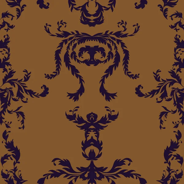 Vector rococo seamless pattern — Stock Vector