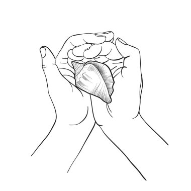 el çizilmiş kadın eller