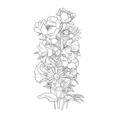 vektör çizim çiçek ile arka plan