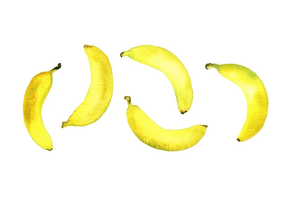 Бананы с акварелью — стоковое фото