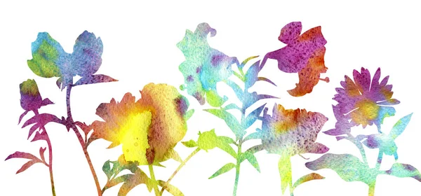 Aquarel tekening bloemen — Stockfoto