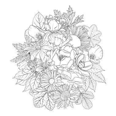 vektör çizimi çiçekleri