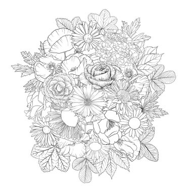 vektör çizimi çiçekleri