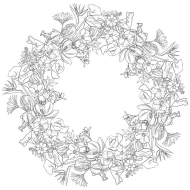 vektör çizimi çiçekleri