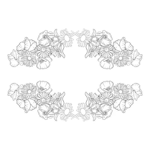 Dessin vectoriel fleurs — Image vectorielle
