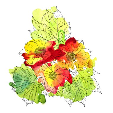 vektör çizimi çiçekleri