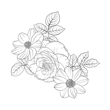vektör çizimi çiçekleri