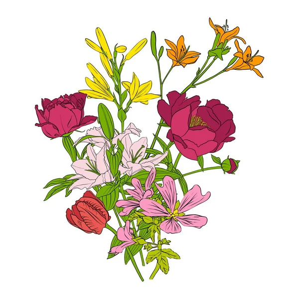 Vetor desenho flores — Vetor de Stock