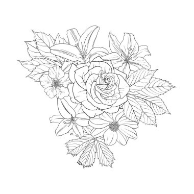 vektör çizimi çiçekleri