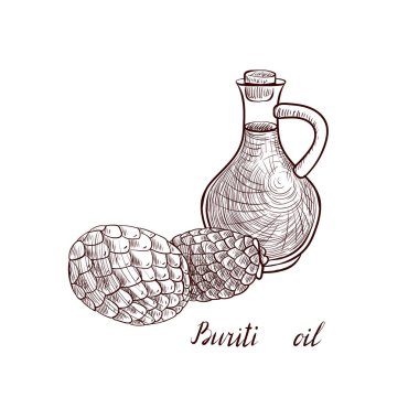 vektör buriti yağı çiziyor