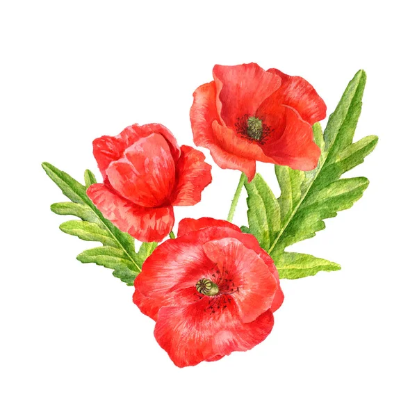 Watercolor drawing flowers — Stock Photo, Image