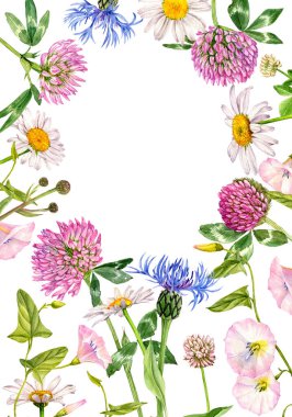 suluboya çiçekler çiziyor