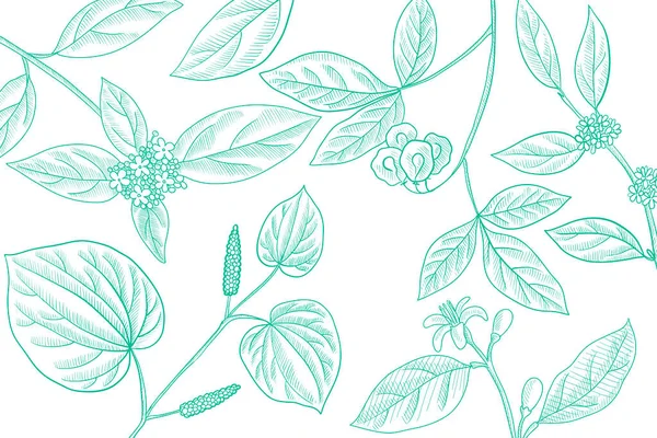 Dessin vectoriel modèle vintage floral — Image vectorielle