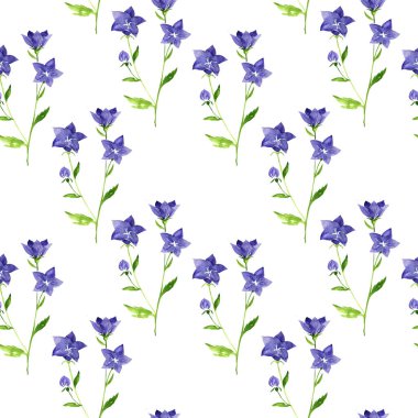 Suluboya balon çiçekli kusursuz desen