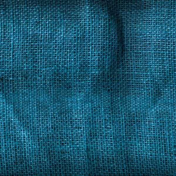 Texture Blue Burlap Fabric Coarse Aquamarine Threads Multitask Background Variety — Stock Photo, Image