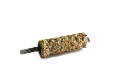 Old anode of a water heater. Worn magnesium anode. Rod to protect the boiler. Isolate on a white background. clipart