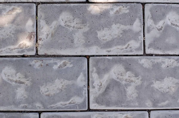 Plocha Ležela Dlážděné Dlažbě Celý Rám Šedého Kamene Chodníku Abstraktní — Stock fotografie