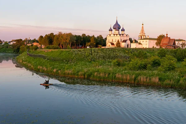 Село Suzdal Краєвид Suzdal Перлиною Золотого Кільця Росії Маршруту Популярна — стокове фото